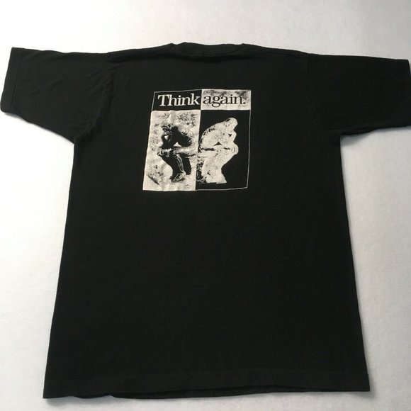 #CC Fruit loom single stitch Hp Hewlett Packard T-Shirt Men's L Think Again - Picture 1 of 12